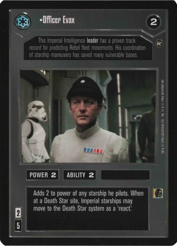 Star Wars CCG (SWCCG) Officer Evax