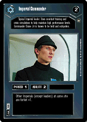 Star Wars CCG (SWCCG) Imperial Commander
