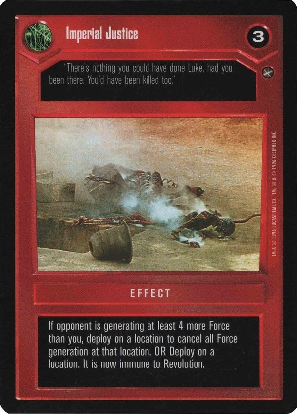 Star Wars CCG (SWCCG) Imperial Justice