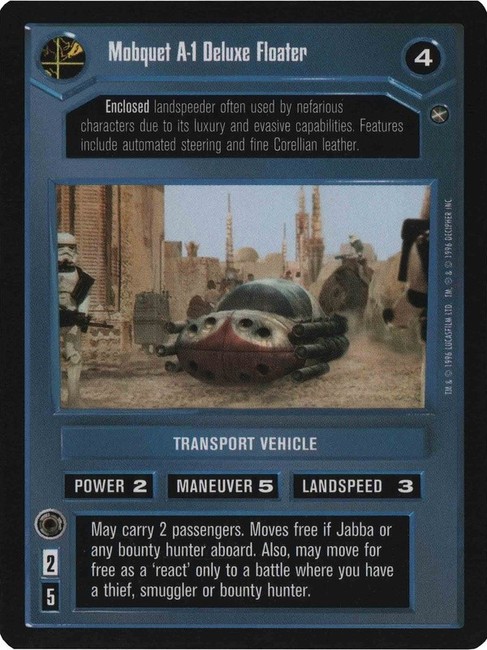 Star Wars CCG (SWCCG) Mobquet A-1 Deluxe Floater