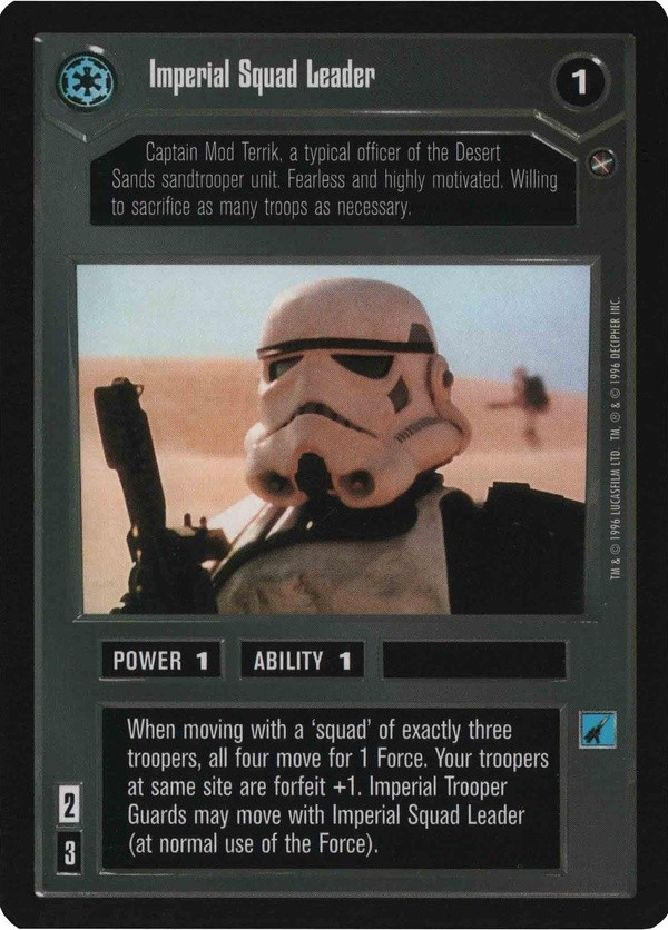 Star Wars CCG (SWCCG) Imperial Squad Leader