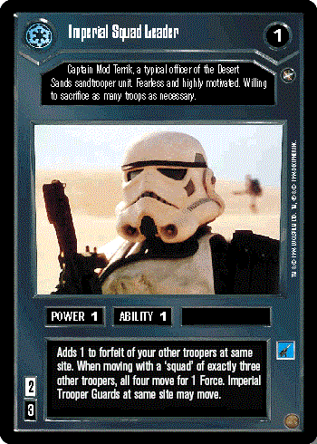 Star Wars CCG (SWCCG) Imperial Squad Leader