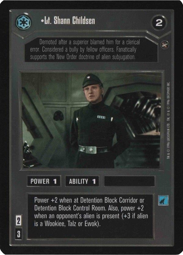 Star Wars CCG (SWCCG) Lt. Shann Childsen