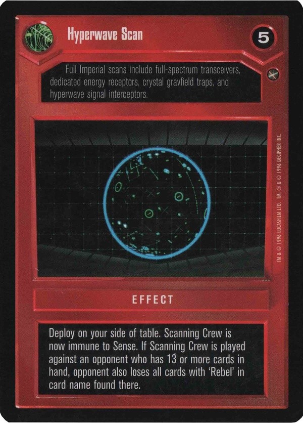 Star Wars CCG (SWCCG) Hyperwave Scan