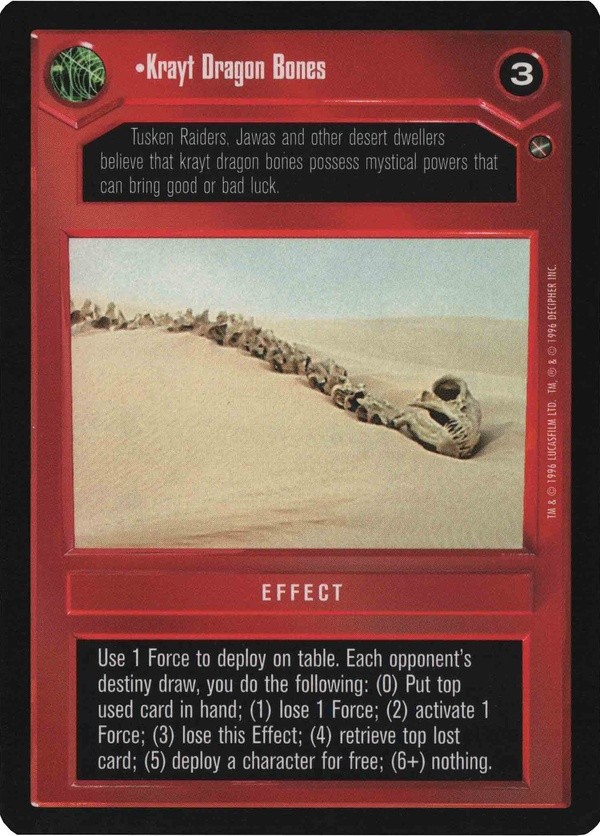 Star Wars CCG (SWCCG) Krayt Dragon Bones