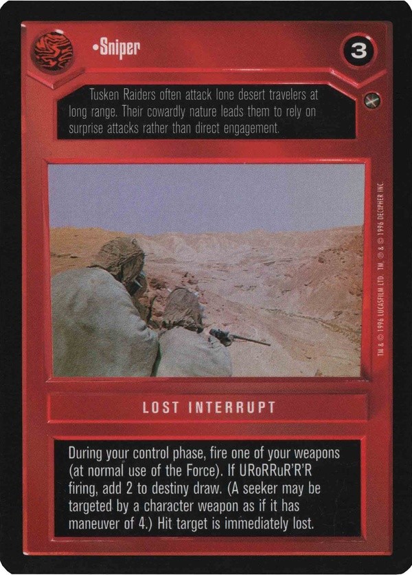Star Wars CCG (SWCCG) Sniper