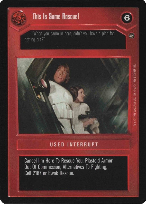 Star Wars CCG (SWCCG) This Is Some Rescue!