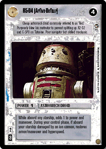 Star Wars CCG (SWCCG) R5-D4 (Arfive-Defour)