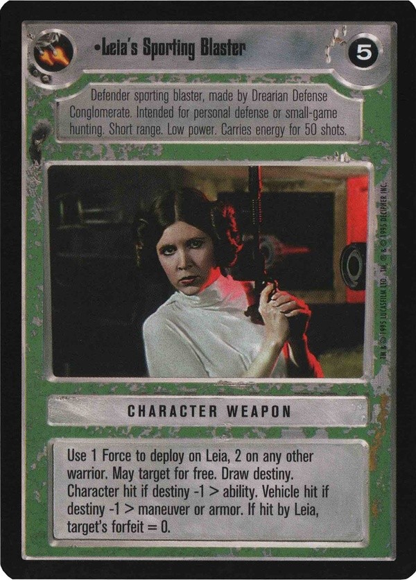 Star Wars CCG (SWCCG) Leia's Sporting Blaster