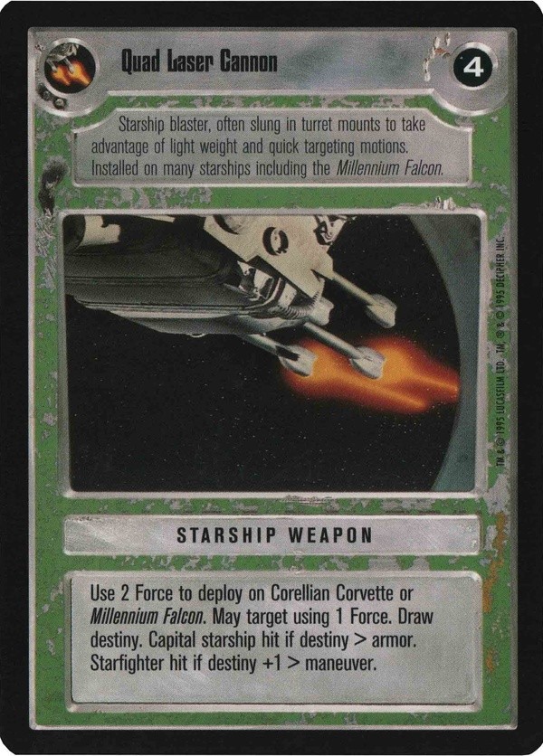 Star Wars CCG (SWCCG) Quad Laser Cannon