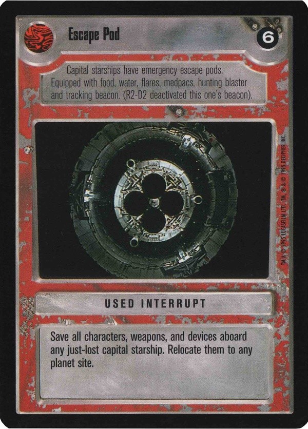 Star Wars CCG (SWCCG) Escape Pod