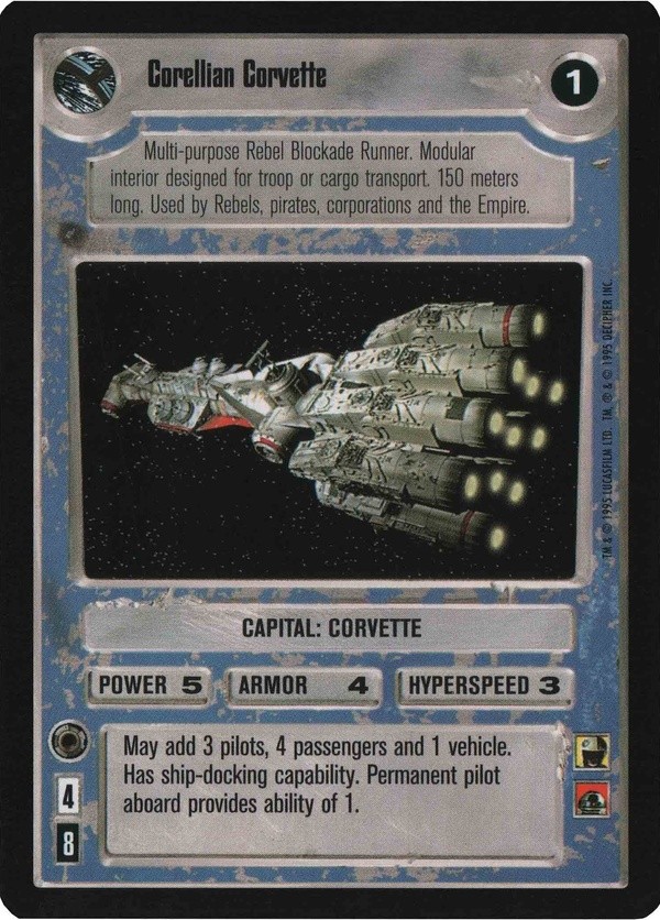 Star Wars CCG (SWCCG) Corellian Corvette