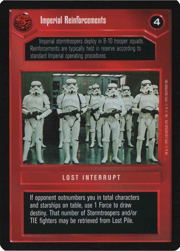 Star Wars CCG (SWCCG) Imperial Reinforcements