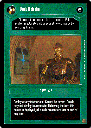 Star Wars CCG (SWCCG) Droid Detector