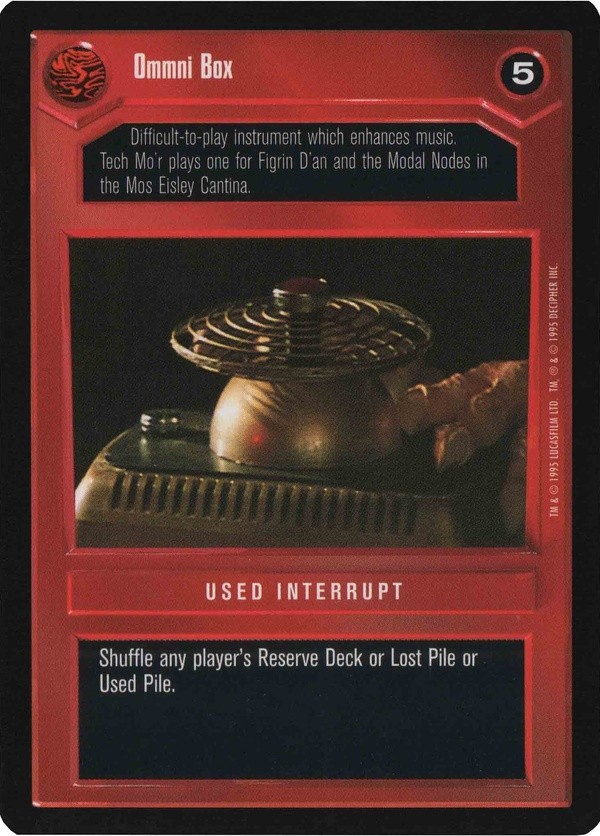 Star Wars CCG (SWCCG) Ommni Box