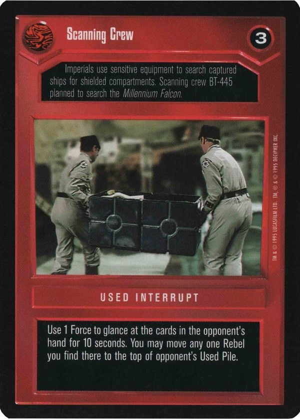 Star Wars CCG (SWCCG) Scanning Crew