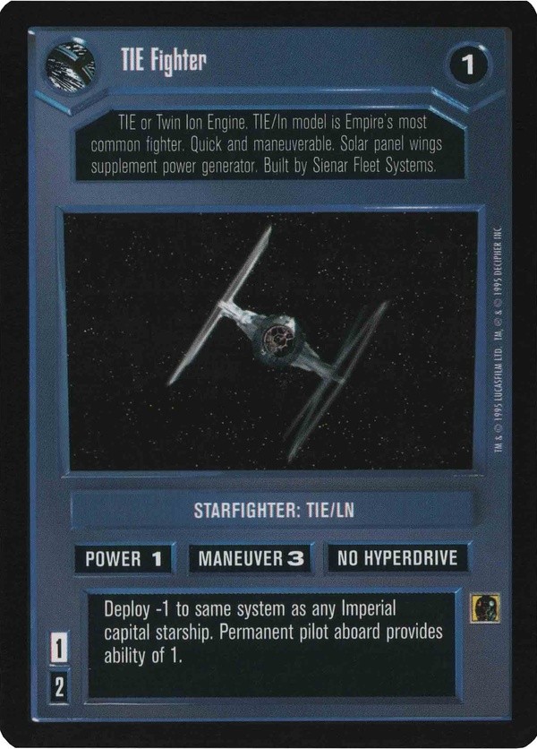 Star Wars CCG (SWCCG) TIE Fighter
