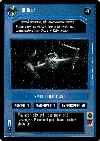 Star Wars CCG (SWCCG) TIE Scout