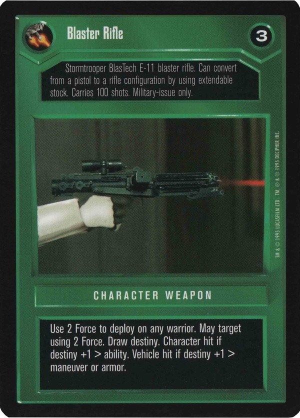 Star Wars CCG (SWCCG) Blaster Rifle
