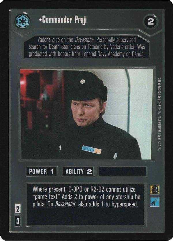 Star Wars CCG (SWCCG) Commander Praji