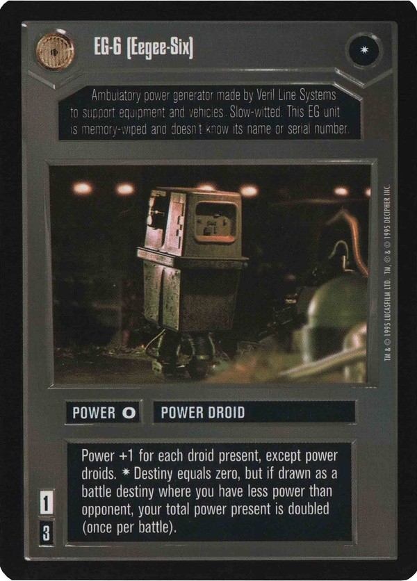Star Wars CCG (SWCCG) EG-6 (Eegee-Six)