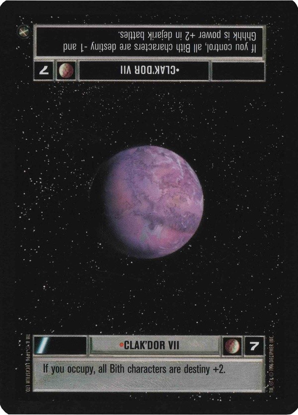 Star Wars CCG (SWCCG) Clak'dor VII