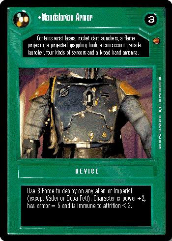 Star Wars CCG (SWCCG) Mandalorian Armor