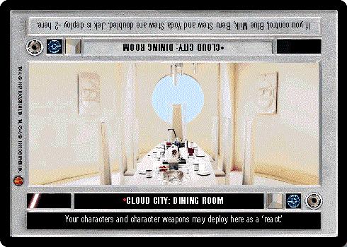 Star Wars CCG (SWCCG) Cloud City: Dining Room