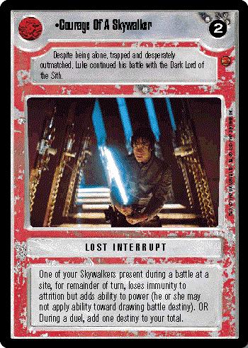 Star Wars CCG (SWCCG) Courage Of A Skywalker