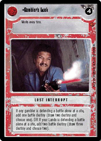 Star Wars CCG (SWCCG) Gambler's Luck