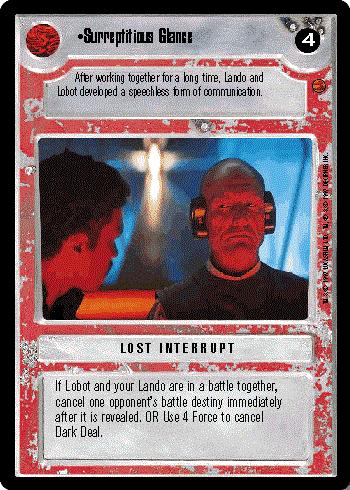 Star Wars CCG (SWCCG) Surreptitious Glance