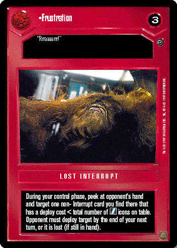 Star Wars CCG (SWCCG) Frustration