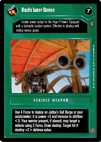 Star Wars CCG (SWCCG) Double Laser Cannon