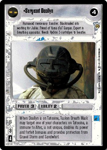 Star Wars CCG (SWCCG) Sergeant Doallyn