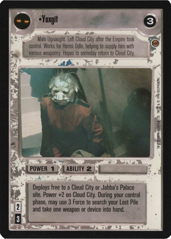 Star Wars CCG (SWCCG) Yoxgit