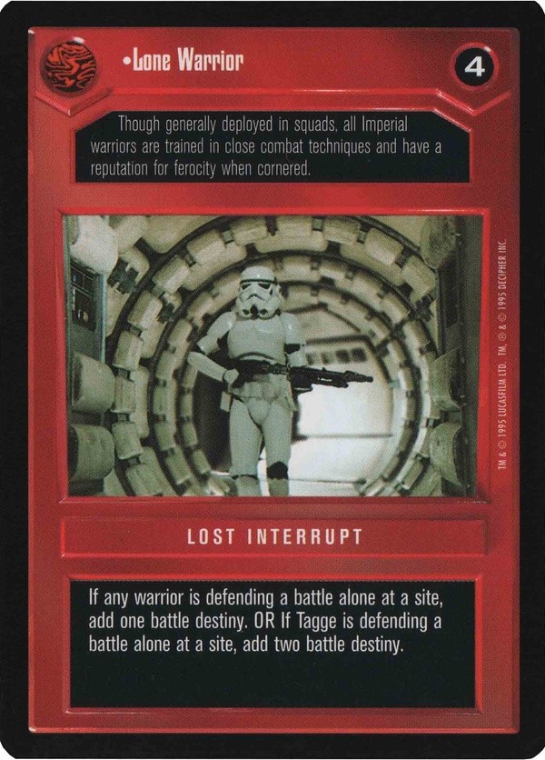 Star Wars CCG (SWCCG) Lone Warrior