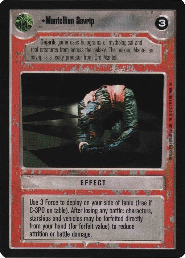 Buy Mantellian Savrip | SWCCG | SWCCGStore.com
