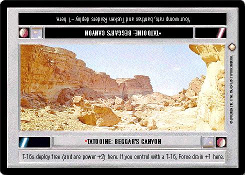 Star Wars CCG (SWCCG) Tatooine: Beggar's Canyon