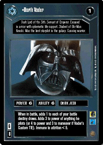 Decipher SWCCG Star Wars CCG Darth Vader (WB)