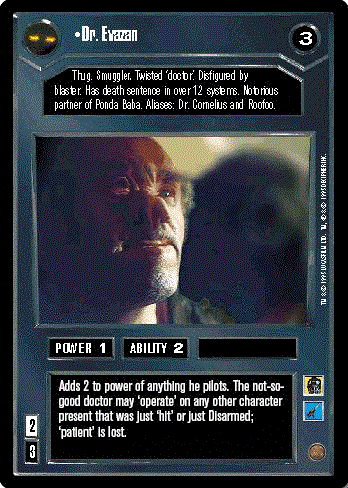 Decipher SWCCG Star Wars CCG Dr. Evazan (WB)