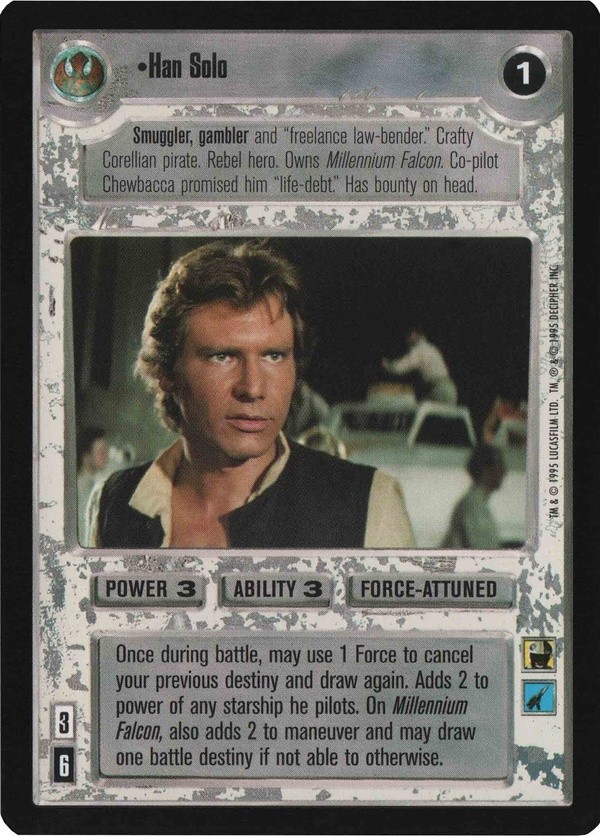 Decipher SWCCG Star Wars CCG Han Solo (WB)