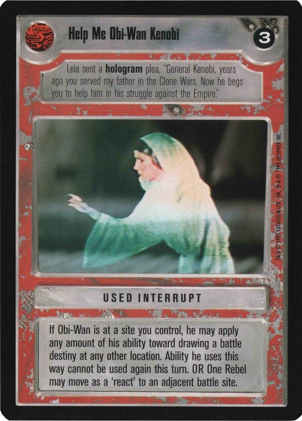 Decipher SWCCG Star Wars CCG Help Me Obi-Wan Kenobi (WB)