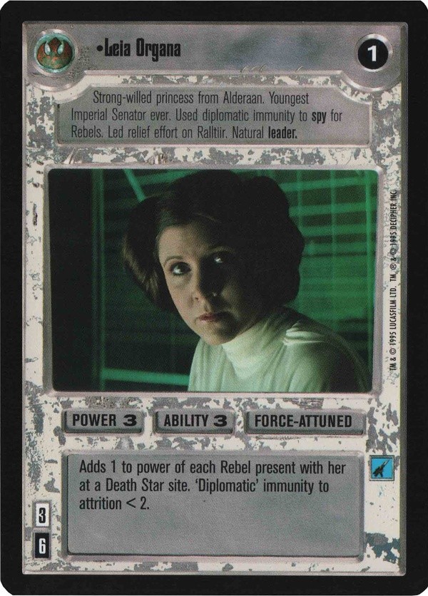 Decipher SWCCG Star Wars CCG Leia Organa (WB)
