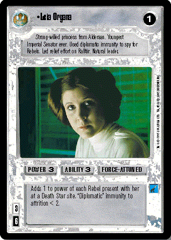 Decipher SWCCG Star Wars CCG Leia Organa (WB)