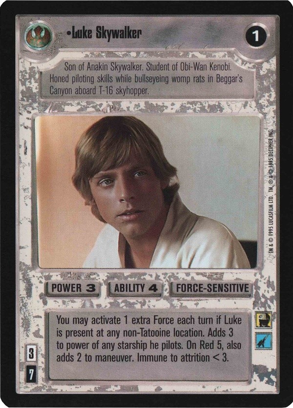 Decipher SWCCG Star Wars CCG Luke Skywalker (WB)