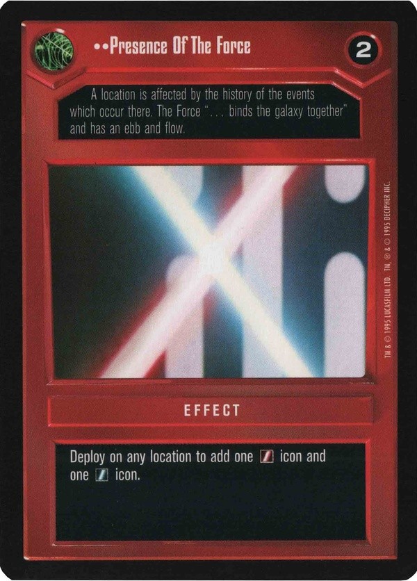 Decipher SWCCG Star Wars CCG Presence Of The Force (WB)