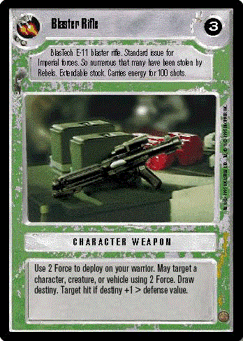 Decipher SWCCG Star Wars CCG Blaster Rifle (WB)