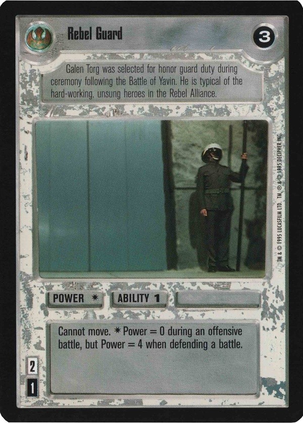 Decipher SWCCG Star Wars CCG Rebel Guard (WB)