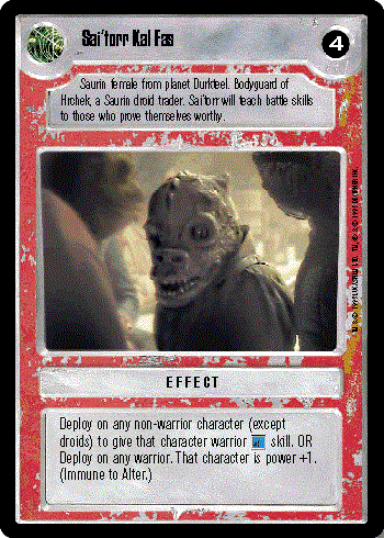 Decipher SWCCG Star Wars CCG Sai'torr Kal Fas (WB)