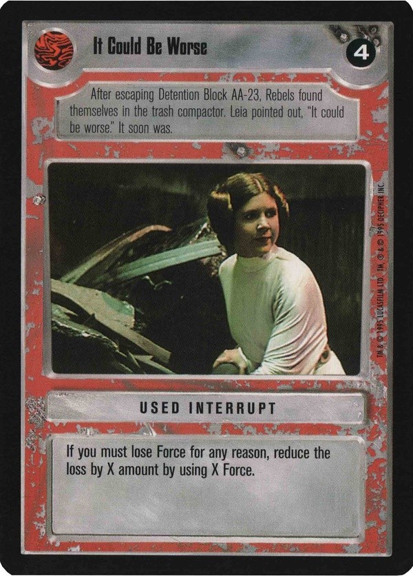 Decipher SWCCG Star Wars CCG It Could Be Worse (WB)